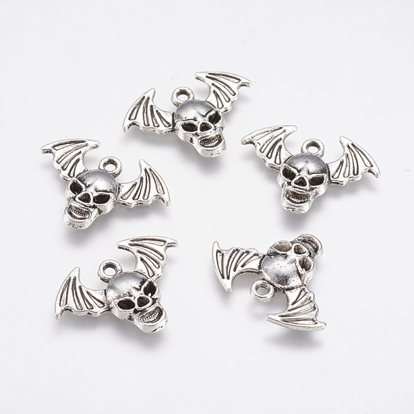 PandaHall Alloy Pendants, Skull with Wing, Antique Silver, 17x23x3mm, Hole: 1.5mm Alloy Skull
PandaHall Alloy Pendants, Skull with Wing, Antique Silver, 17x23x3mm, Hole: 1.5mm Alloy Skull
