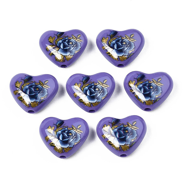 PandaHall Flower Printed Opaque Acrylic Heart Beads, Slate Blue, 16x19x8mm, Hole: 2mm Acrylic Heart
PandaHall Flower Printed Opaque Acrylic Heart Beads, Slate Blue, 16x19x8mm, Hole: 2mm Acrylic Heart