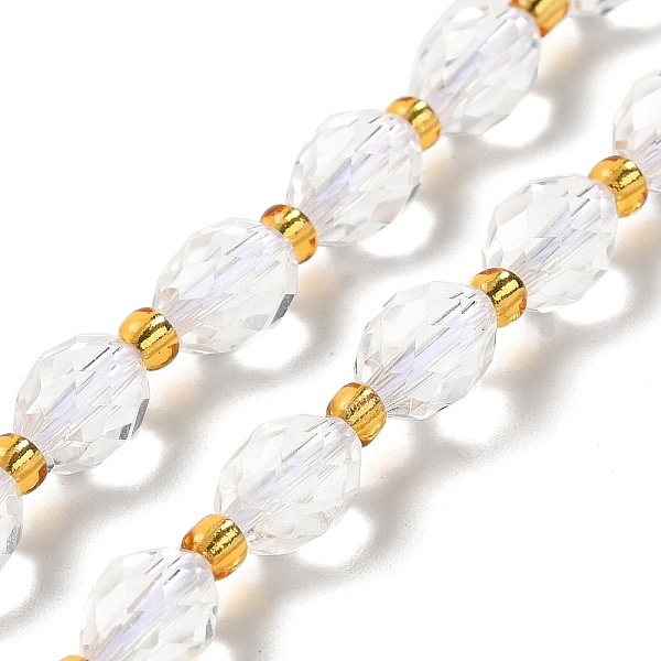 PandaHall Natural Quartz Crystal Beads Strands, Rock Crystal Beads, with Seed Beads, Faceted, Oval, 7.5~8x6~6.5mm, Hole: 1.2mm, about...
PandaHall Natural Quartz Crystal Beads Strands, Rock Crystal Beads, with Seed Beads, Faceted, Oval, 7.5~8x6~6.5mm, Hole: 1.2mm, about...