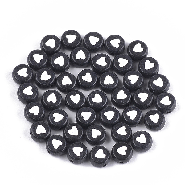 PandaHall Opaque Acrylic Beads, Flat Round with Heart, Black, 7x3.5mm, Hole: 1.2mm, about 3700pcs/500g Acrylic Flat Round Black
PandaHall Opaque Acrylic Beads, Flat Round with Heart, Black, 7x3.5mm, Hole: 1.2mm, about 3700pcs/500g Acrylic Flat Round Black