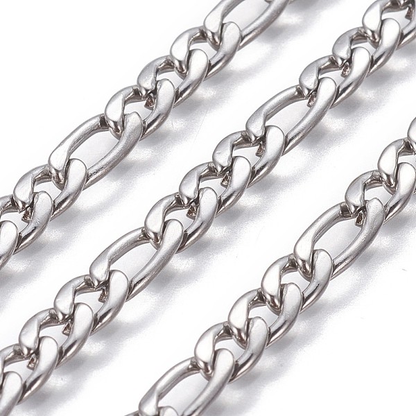 PandaHall 304 Stainless Steel Figaro Chains, Unwelded, Stainless Steel Color, 6.5~9x4x1.8mm 304 Stainless Steel
PandaHall 304 Stainless Steel Figaro Chains, Unwelded, Stainless Steel Color, 6.5~9x4x1.8mm 304 Stainless Steel