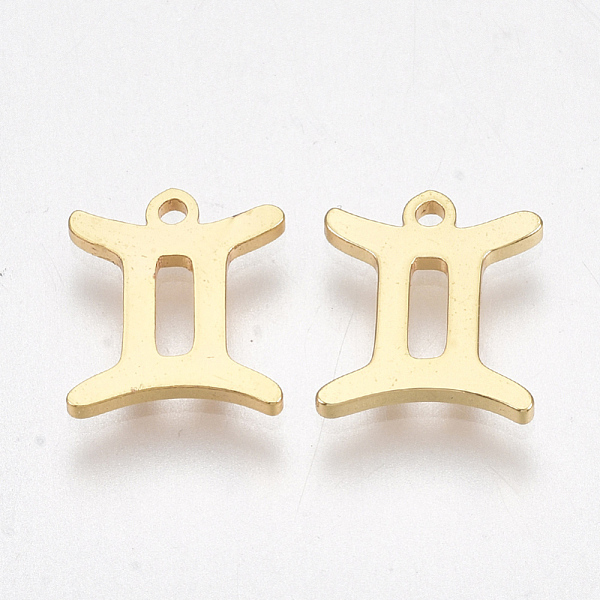 PandaHall Ion Plating(IP) 304 Stainless Steel Charms, Constellation, Golden, Gemini, 9.5x8x1mm, Hole: 0.8mm 304 Stainless Steel...
PandaHall Ion Plating(IP) 304 Stainless Steel Charms, Constellation, Golden, Gemini, 9.5x8x1mm, Hole: 0.8mm 304 Stainless Steel...