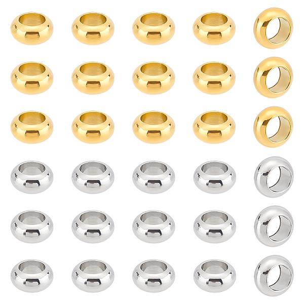 PandaHall UNICRAFTALE 30Pcs 2 Colors Stainless Steel Spacer Beads Rondelle Beads Golden Beads 6mm Hole Hollow Beads Metal Loose Beads Large...
PandaHall UNICRAFTALE 30Pcs 2 Colors Stainless Steel Spacer Beads Rondelle Beads Golden Beads 6mm Hole Hollow Beads Metal Loose Beads Large...
