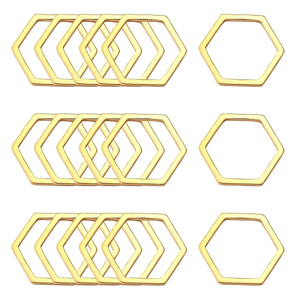 PandaHall 304 Stainless Steel Linking Ring, Hexagon, Golden, 13.5x12x0.8mm 304 Stainless Steel Hexagon
PandaHall 304 Stainless Steel Linking Ring, Hexagon, Golden, 13.5x12x0.8mm 304 Stainless Steel Hexagon