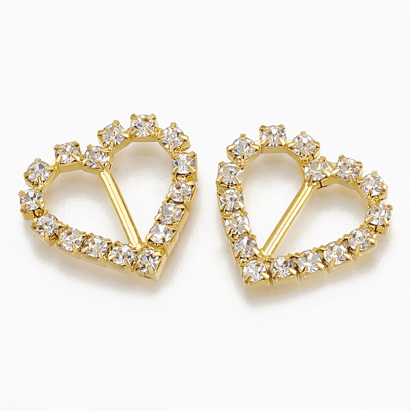 PandaHall Brass Rhinestone Buckles, Heart, Crystal, Golden, 19x20.5x3mm, Hole: 7x12mm Brass+Rhinestone Heart Clear
PandaHall Brass Rhinestone Buckles, Heart, Crystal, Golden, 19x20.5x3mm, Hole: 7x12mm Brass+Rhinestone Heart Clear