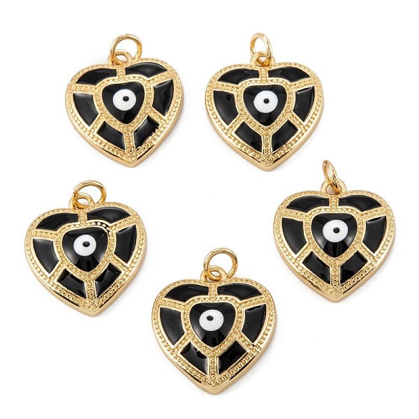 PandaHall Brass Enamel Pendants, Long-Lasting Plated, Heart with Eye, Real 18K Gold Plated, 19x17x5mm, Hole: 3.4mm Brass+Enamel Heart Black
PandaHall Brass Enamel Pendants, Long-Lasting Plated, Heart with Eye, Real 18K Gold Plated, 19x17x5mm, Hole: 3.4mm Brass+Enamel Heart Black