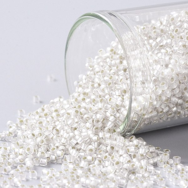 PandaHall TOHO Round Seed Beads, Japanese Seed Beads, (21F) Silver-Lined Translucent Frosted Crystal Clear, 15/0, 1.5mm, Hole: 0.7mm, about...
PandaHall TOHO Round Seed Beads, Japanese Seed Beads, (21F) Silver-Lined Translucent Frosted Crystal Clear, 15/0, 1.5mm, Hole: 0.7mm, about...