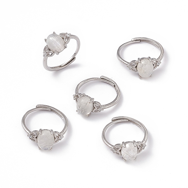 PandaHall Oval Natural Labradorite Adjustable Rings, Platinum Tone Brass Finger Rings for Women, 1~5.5mm, Inner Diameter: 17mm Labradorite
PandaHall Oval Natural Labradorite Adjustable Rings, Platinum Tone Brass Finger Rings for Women, 1~5.5mm, Inner Diameter: 17mm Labradorite