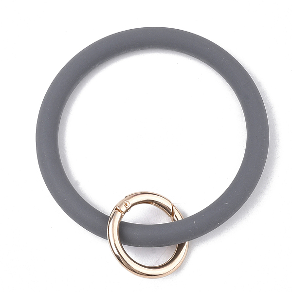 PandaHall Silicone Bangle Keychains, with Alloy Spring Gate Rings, Light Gold, Gray, 115mm Alloy Ring Gray
PandaHall Silicone Bangle Keychains, with Alloy Spring Gate Rings, Light Gold, Gray, 115mm Alloy Ring Gray