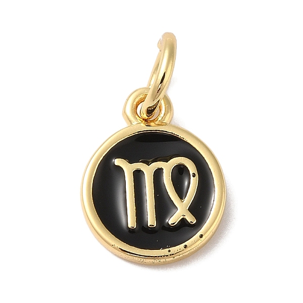 PandaHall Real 18K Gold Plated Brass Enamel Charms, with Jump Ring, Long-Lasting Plated, Lead Free & Cadmium Free, Flat Round with Virgo..., Black
PandaHall Real 18K Gold Plated Brass Enamel Charms, with Jump Ring, Long-Lasting Plated, Lead Free & Cadmium Free, Flat Round with Virgo..., Black