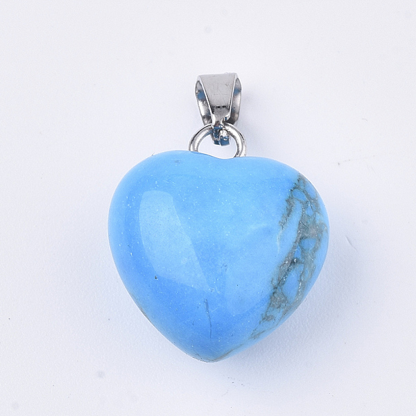 PandaHall Natural & Synthetic Mixed Gemstone Pendants, with Stainless Steel Snap On Bails, Heart, Stainless Steel Color, 17~18x15x10~11mm...
PandaHall Natural & Synthetic Mixed Gemstone Pendants, with Stainless Steel Snap On Bails, Heart, Stainless Steel Color, 17~18x15x10~11mm...