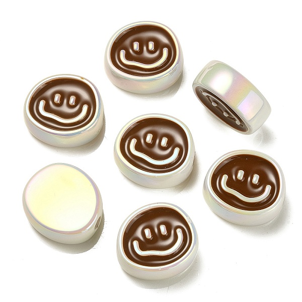 PandaHall UV Plating Rainbow Iridescent Acrylic Enamel Beads, Oval with Smiling Face Pattern, Saddle Brown, 19.5x21.5x9mm, Hole: 3.5mm...
PandaHall UV Plating Rainbow Iridescent Acrylic Enamel Beads, Oval with Smiling Face Pattern, Saddle Brown, 19.5x21.5x9mm, Hole: 3.5mm...