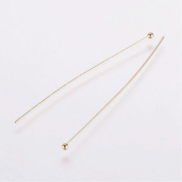 PandaHall Rack Plating Brass Ball Head pins, Long-Lasting Plated, Electroplated, Golden, 50x0.5mm, 24 Gauge, Head: 2mm Brass
PandaHall Rack Plating Brass Ball Head pins, Long-Lasting Plated, Electroplated, Golden, 50x0.5mm, 24 Gauge, Head: 2mm Brass