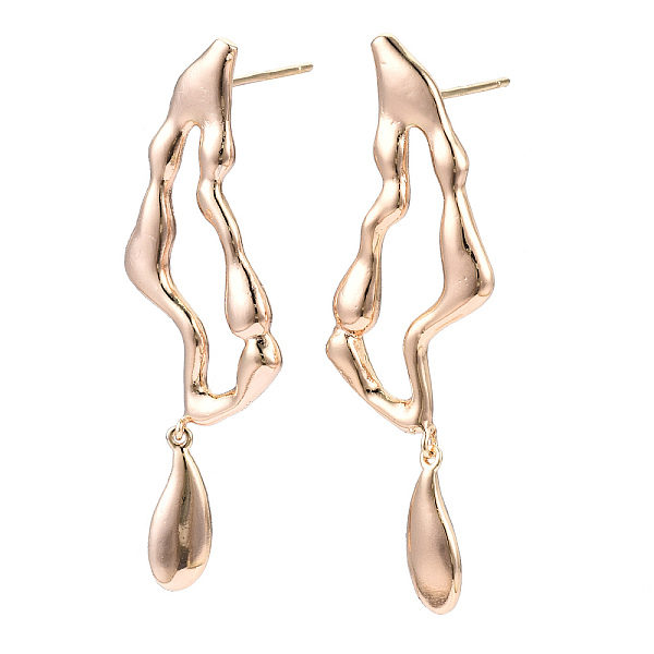 PandaHall Brass Twist Oval Dangle Stud Earrings for Women, Cadmium Free & Nickel Free & Lead Free, Real 18K Gold Plated, 41x13mm, Pin: 0.7mm...
PandaHall Brass Twist Oval Dangle Stud Earrings for Women, Cadmium Free & Nickel Free & Lead Free, Real 18K Gold Plated, 41x13mm, Pin: 0.7mm...