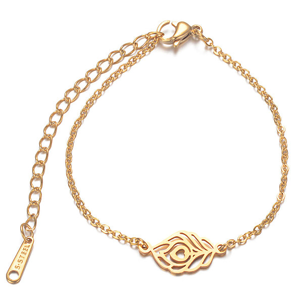 PandaHall 201 Stainless Steel Link Bracelets, with Cable Chains and Lobster Claw Clasps, Feather, Golden, 6-1/8 inch~6-7/8 inch(15.6~17.6cm)...
PandaHall 201 Stainless Steel Link Bracelets, with Cable Chains and Lobster Claw Clasps, Feather, Golden, 6-1/8 inch~6-7/8 inch(15.6~17.6cm)...