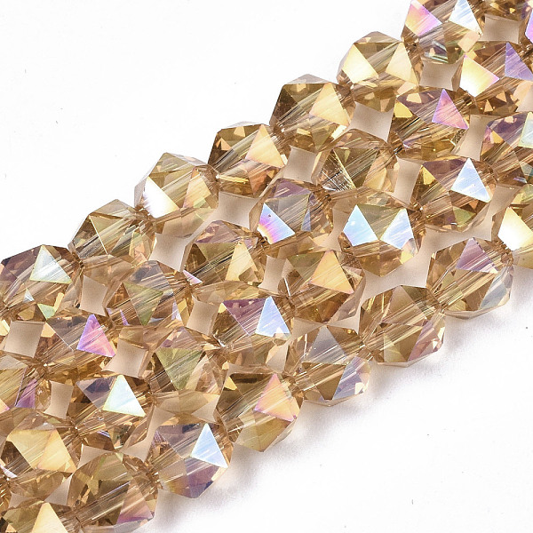 PandaHall Electroplate Transparent Glass Beads Strands, AB Color Plated, Faceted, Round, Goldenrod, 6x5.5x5.5mm, Hole: 1mm, about..., Gold
PandaHall Electroplate Transparent Glass Beads Strands, AB Color Plated, Faceted, Round, Goldenrod, 6x5.5x5.5mm, Hole: 1mm, about..., Gold