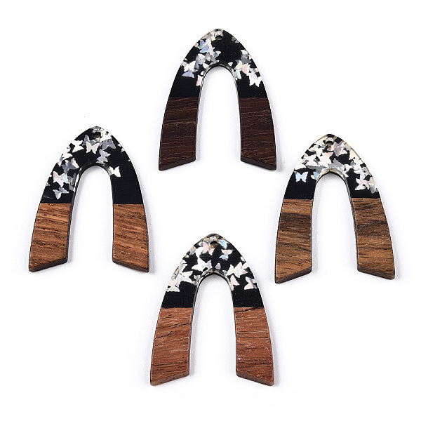 PandaHall Opaque Resin & Walnut Wood Pendants, with Butterfly Paillettes, Arch Shape Charms, Silver, 38x29x3mm, Hole: 2mm Resin+Wood Arch...
PandaHall Opaque Resin & Walnut Wood Pendants, with Butterfly Paillettes, Arch Shape Charms, Silver, 38x29x3mm, Hole: 2mm Resin+Wood Arch...