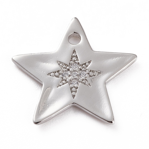 PandaHall Brass Micro Pave Cubic Zirconia Pendants, Star, Clear, Platinum & Golden, 16x17x1.2mm, Hole: 1.6mm Brass+Cubic Zirconia Star Clear
PandaHall Brass Micro Pave Cubic Zirconia Pendants, Star, Clear, Platinum & Golden, 16x17x1.2mm, Hole: 1.6mm Brass+Cubic Zirconia Star Clear