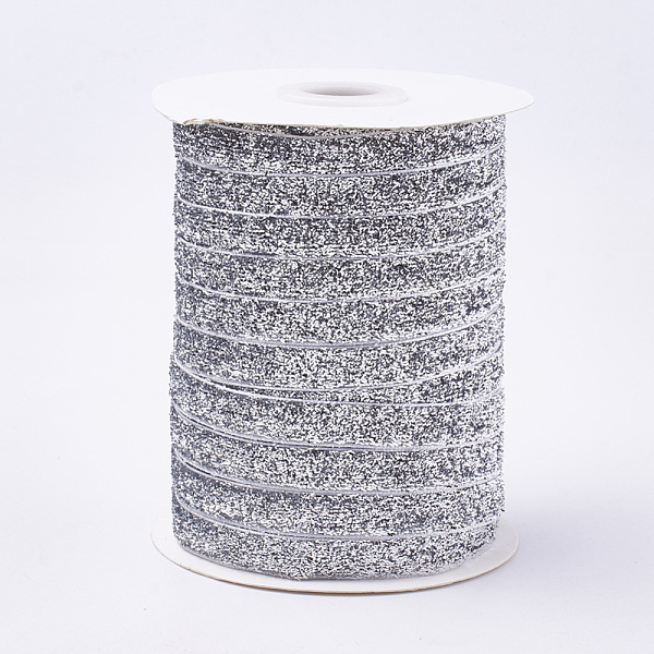 PandaHall Glitter Sparkle Ribbon, Polyester & Nylon Ribbon, Silver, 3/8 inch(9.5~10mm), about 50yards/roll(45.72m/roll) Polyester None...
PandaHall Glitter Sparkle Ribbon, Polyester & Nylon Ribbon, Silver, 3/8 inch(9.5~10mm), about 50yards/roll(45.72m/roll) Polyester None...