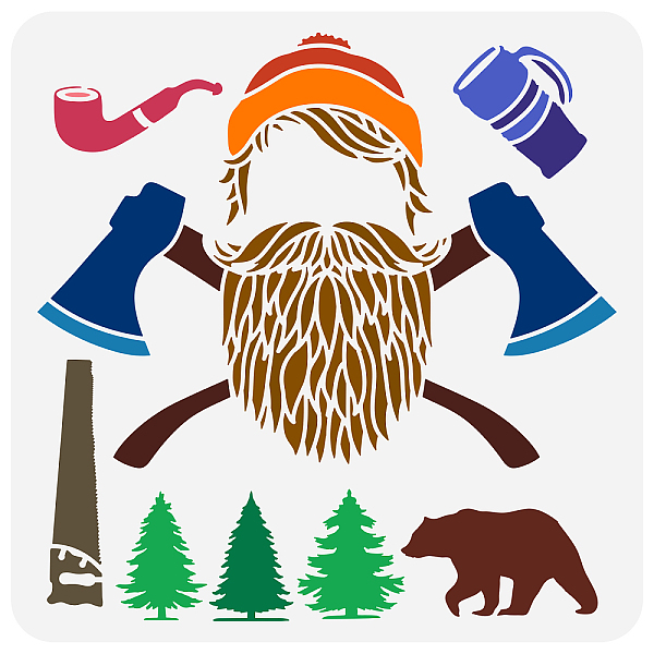 PandaHall FINGERINSPIRE Lumberjack Painting Stencil 11.8x11.8 inch Forest Theme Stencil Plastic Bear Pine Tree Lumberjack Saw Axe Patterns...
PandaHall FINGERINSPIRE Lumberjack Painting Stencil 11.8x11.8 inch Forest Theme Stencil Plastic Bear Pine Tree Lumberjack Saw Axe Patterns...