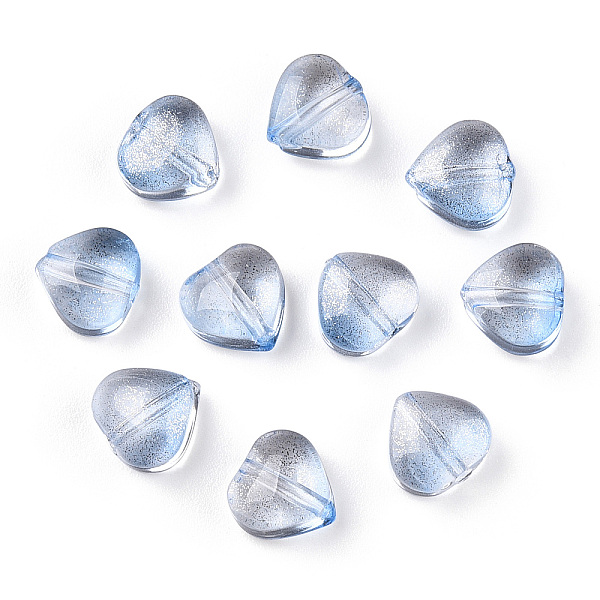 PandaHall Transparent Spray Painted Glass Beads, with Glitter Powder, Heart, Light Sky Blue, 6x6x4mm, Hole: 0.7mm Glass Heart Blue
PandaHall Transparent Spray Painted Glass Beads, with Glitter Powder, Heart, Light Sky Blue, 6x6x4mm, Hole: 0.7mm Glass Heart Blue
