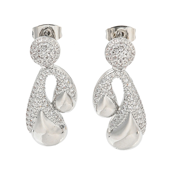 PandaHall Teardrop Brass Pave Clear Cubic Zirconia Stud Earrings, Platinum, 30x12mm Brass Teardrop Clear
PandaHall Teardrop Brass Pave Clear Cubic Zirconia Stud Earrings, Platinum, 30x12mm Brass Teardrop Clear