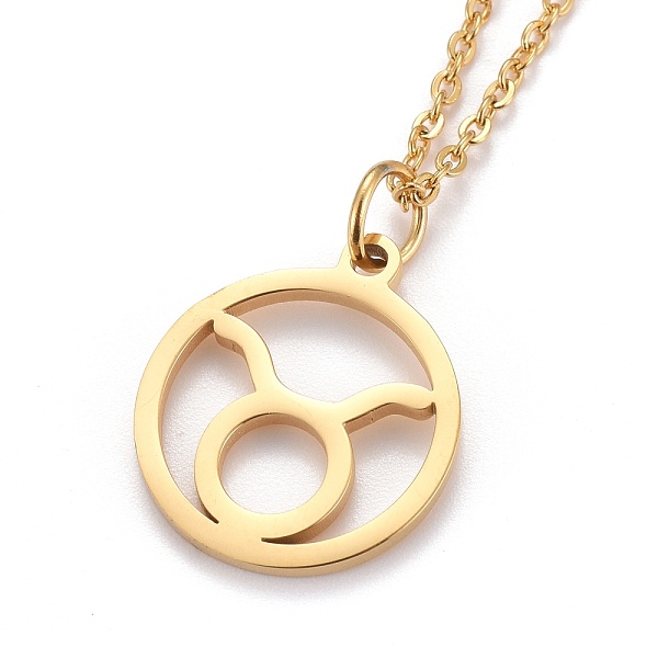 PandaHall 304 Stainless Steel Pendant Necklaces, with Lobster Claw Clasps, Constellation/Zodiac Sign, Golden, Taurus, 19.56 inch(49.7cm) 304...
PandaHall 304 Stainless Steel Pendant Necklaces, with Lobster Claw Clasps, Constellation/Zodiac Sign, Golden, Taurus, 19.56 inch(49.7cm) 304...
