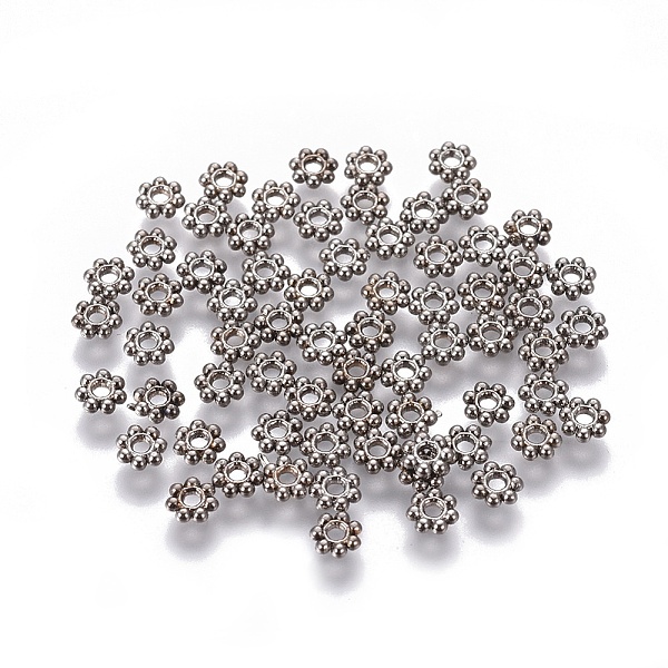 PandaHall Tibetan Style Alloy Beads, Cadmium Free & Nickel Free & Lead Free, Flower, Gunmetal, 4x1mm, Hole: 1mm, about 1850pcs/1000g Alloy...
PandaHall Tibetan Style Alloy Beads, Cadmium Free & Nickel Free & Lead Free, Flower, Gunmetal, 4x1mm, Hole: 1mm, about 1850pcs/1000g Alloy...