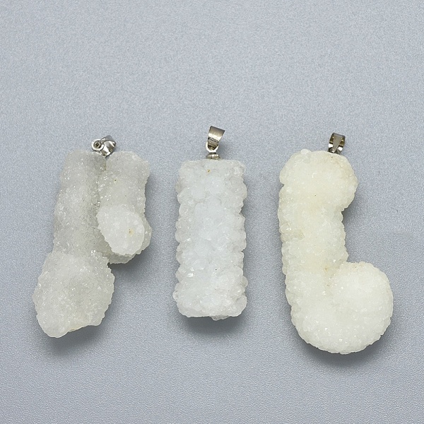 PandaHall Natural Quartz Pendants, with Brass Findings, Nuggets, Platinum, 36~42.5x14~20x13~14mm, Hole: 3.5x4.5mm Quartz Nuggets
PandaHall Natural Quartz Pendants, with Brass Findings, Nuggets, Platinum, 36~42.5x14~20x13~14mm, Hole: 3.5x4.5mm Quartz Nuggets