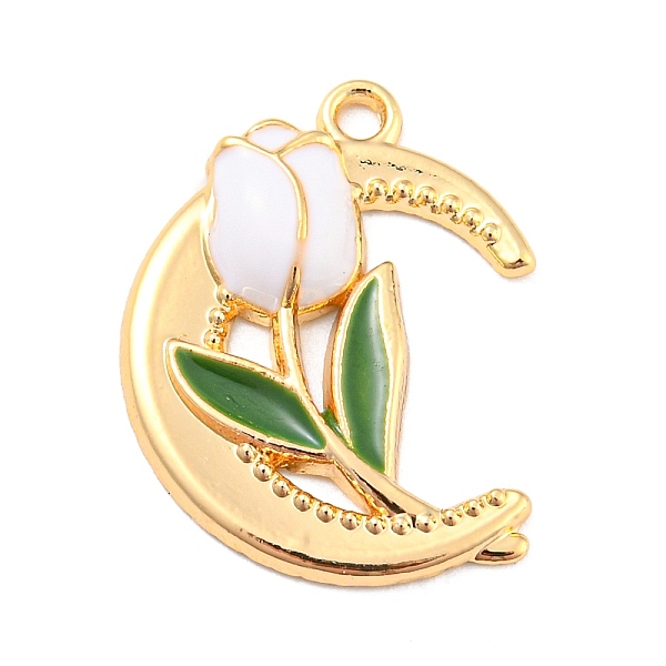 PandaHall Alloy Enamel Pendants, Golden, Moon with Rose Charm, WhiteSmoke, 20.5x16x3.5mm, Hole: 1.5mm Alloy+Enamel Moon White
PandaHall Alloy Enamel Pendants, Golden, Moon with Rose Charm, WhiteSmoke, 20.5x16x3.5mm, Hole: 1.5mm Alloy+Enamel Moon White