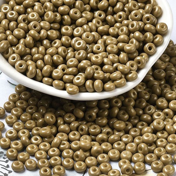 PandaHall Baking Paint Glass Seed Beads, Donut, Olive, 4x2.5mm, Hole: 1mm, about 6205pcs/pound Glass Donut Green
PandaHall Baking Paint Glass Seed Beads, Donut, Olive, 4x2.5mm, Hole: 1mm, about 6205pcs/pound Glass Donut Green