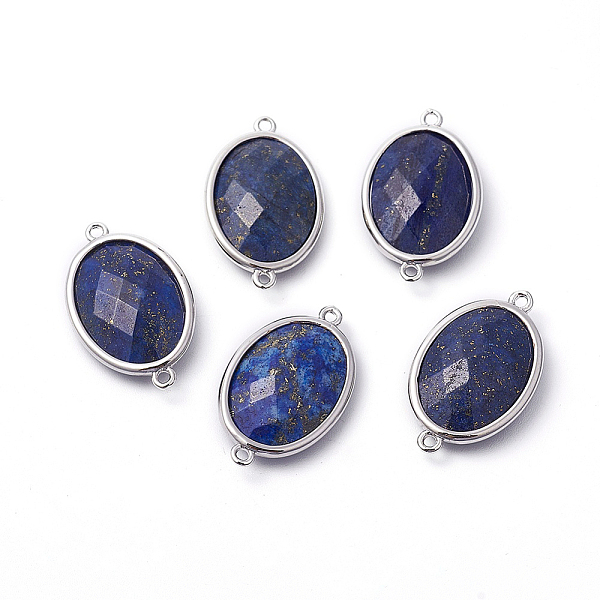 PandaHall Platinum Tone Brass Lapis Lazuli Links connectors, Faceted, Oval, 26.5x15x6mm, Hole: 1~2mm Lapis Lazuli Oval
PandaHall Platinum Tone Brass Lapis Lazuli Links connectors, Faceted, Oval, 26.5x15x6mm, Hole: 1~2mm Lapis Lazuli Oval
