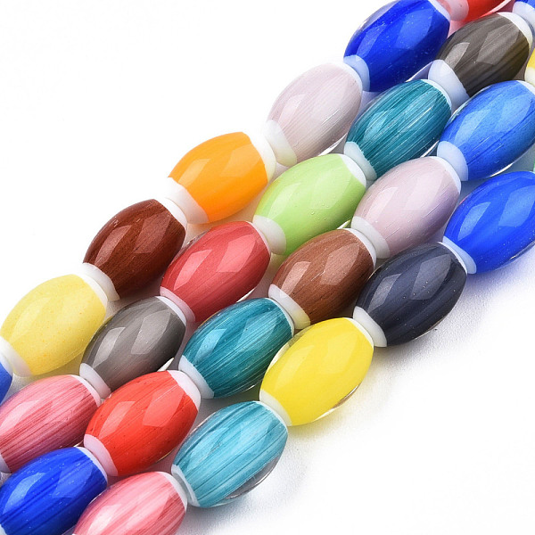 PandaHall Handmade Lampwork Beads Strands, Oval, Colorful, 10.5~11.5x7.5~8mm, Hole: 1.2~2mm, about 34~37pcs/strand, 15.75 inch~15.94 inch...
PandaHall Handmade Lampwork Beads Strands, Oval, Colorful, 10.5~11.5x7.5~8mm, Hole: 1.2~2mm, about 34~37pcs/strand, 15.75 inch~15.94 inch...