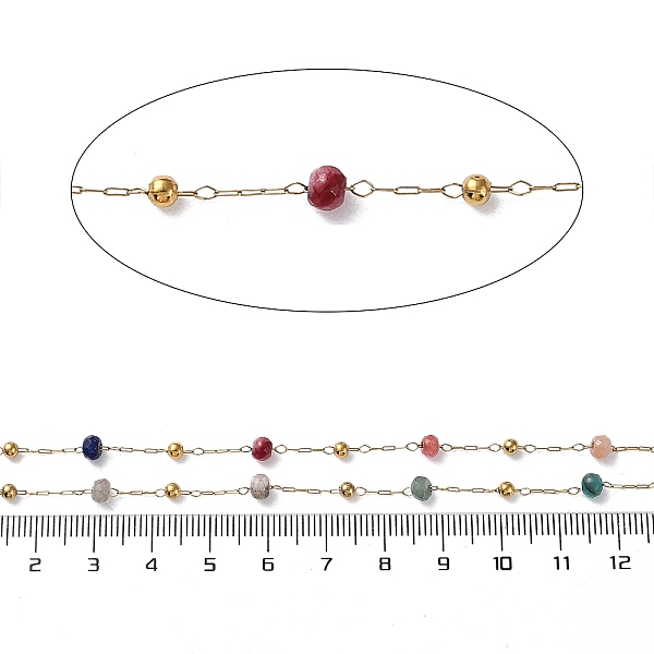 PandaHall Ion Plating(IP) 304 Stainless Steel Link Chains, with Gemstone Beads & Spool, Soldered, Real 18K Gold Plated, 2x0.7x0.2mm, about...
PandaHall Ion Plating(IP) 304 Stainless Steel Link Chains, with Gemstone Beads & Spool, Soldered, Real 18K Gold Plated, 2x0.7x0.2mm, about...