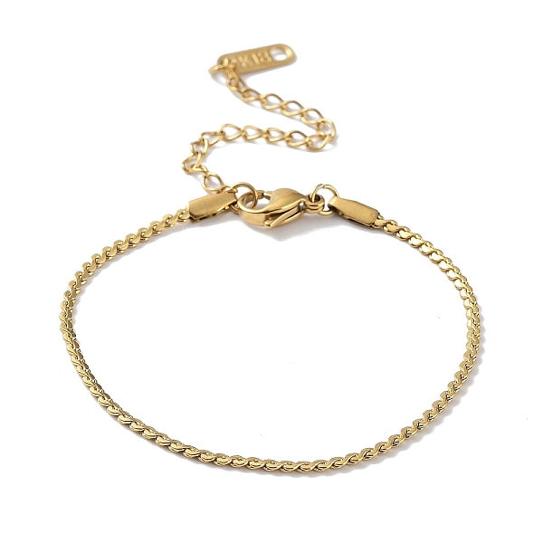 PandaHall 316 Surgical Stainless Steel Serpentine Chain Bracelet, Golden, 6 inch(15.1cm) 316 Surgical Stainless Steel
PandaHall 316 Surgical Stainless Steel Serpentine Chain Bracelet, Golden, 6 inch(15.1cm) 316 Surgical Stainless Steel