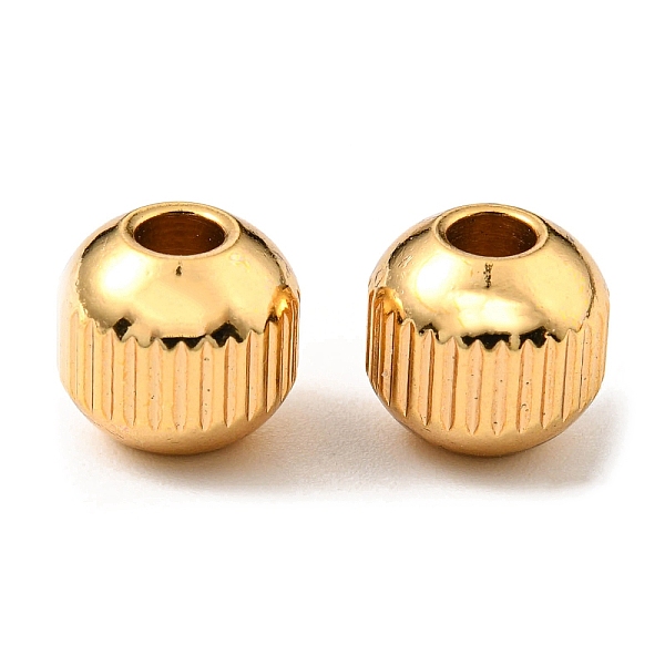 PandaHall 201 Stainless Steel Beads, Round with Vertical Stripes, Golden, 8x7mm, Hole: 3mm 201 Stainless Steel Round
PandaHall 201 Stainless Steel Beads, Round with Vertical Stripes, Golden, 8x7mm, Hole: 3mm 201 Stainless Steel Round