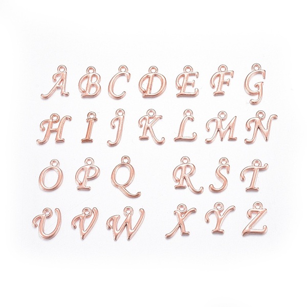 PandaHall Alloy Letter Pendants, Rack Plating, Letter A~Z, Rose Gold, 12~17x4~15x2mm, Hole: 1.5mm, 26letters, 1pc/letter, 26pcs/set Alloy...
PandaHall Alloy Letter Pendants, Rack Plating, Letter A~Z, Rose Gold, 12~17x4~15x2mm, Hole: 1.5mm, 26letters, 1pc/letter, 26pcs/set Alloy...