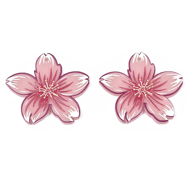 PandaHall Acrylic Pendants, 3D Printed, Flower, Pink, 36.5x36x3mm, Hole: 2mm Acrylic Flower Pink
PandaHall Acrylic Pendants, 3D Printed, Flower, Pink, 36.5x36x3mm, Hole: 2mm Acrylic Flower Pink