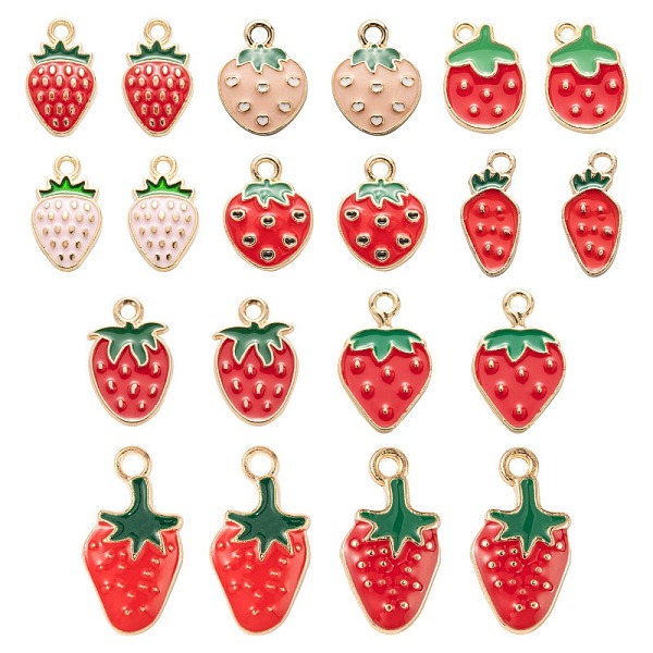 PandaHall 100Pcs 10 Style Light Gold Alloy Enamel Pendants, Strawberry, Mixed Color, 16.5~21.5x8.5~13x1.5~3mm, Hole: 1.5~2mm, 10pcs/style..., Multicolor
PandaHall 100Pcs 10 Style Light Gold Alloy Enamel Pendants, Strawberry, Mixed Color, 16.5~21.5x8.5~13x1.5~3mm, Hole: 1.5~2mm, 10pcs/style..., Multicolor