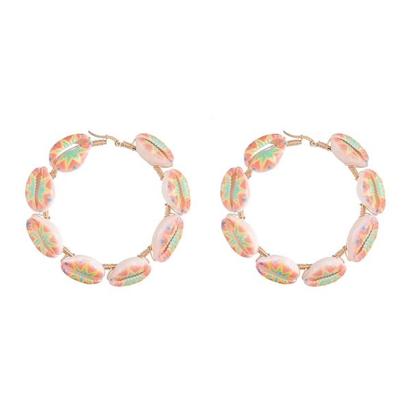PandaHall 304 Stainless Steel Hoop Earrings, with Printed Cowrie Shell Beads and Eco-Friendly Copper Wire, Golden, Orange, 74x16mm, Pin...
PandaHall 304 Stainless Steel Hoop Earrings, with Printed Cowrie Shell Beads and Eco-Friendly Copper Wire, Golden, Orange, 74x16mm, Pin...