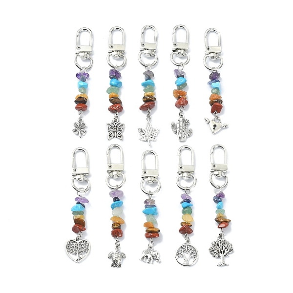 PandaHall Natural & Synthetic Chip Bead with Tibetan Style Alloy Charms Pendants Decorations, 79mm Mixed Stone Mixed Shapes
PandaHall Natural & Synthetic Chip Bead with Tibetan Style Alloy Charms Pendants Decorations, 79mm Mixed Stone Mixed Shapes
