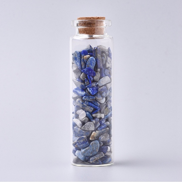PandaHall Glass Wishing Bottle, For Pendant Decoration, with Lapis Lazuli Chip Beads Inside and Cork Stopper, 22x71mm Lapis Lazuli Bottle
PandaHall Glass Wishing Bottle, For Pendant Decoration, with Lapis Lazuli Chip Beads Inside and Cork Stopper, 22x71mm Lapis Lazuli Bottle