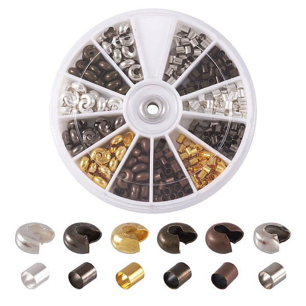 PandaHall Brass Crimp Beads Covers and Crimp Beads, Mixed Color, 3~5x3~4mm, Hole: 2~2.5mm, 408pcs/set Brass Multicolor
PandaHall Brass Crimp Beads Covers and Crimp Beads, Mixed Color, 3~5x3~4mm, Hole: 2~2.5mm, 408pcs/set Brass Multicolor