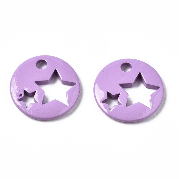 PandaHall Spray Painted Brass Charms, Flat Round with Star, Medium Orchid, 14.5x14.5x2.5mm, Hole: 2mm Brass Flat Round
PandaHall Spray Painted Brass Charms, Flat Round with Star, Medium Orchid, 14.5x14.5x2.5mm, Hole: 2mm Brass Flat Round