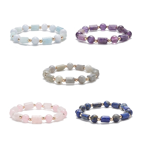 PandaHall Natural Mixed Gemstone Column & Round Stretch Bracelet for Women, Inner Diameter: 2 inch(5cm) Mixed Stone
PandaHall Natural Mixed Gemstone Column & Round Stretch Bracelet for Women, Inner Diameter: 2 inch(5cm) Mixed Stone