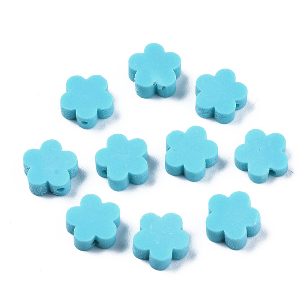 PandaHall Handmade Polymer Clay Beads, Flower, Sky Blue, 9.5~10x10x3.5~4.5mm, Hole: 1.6mm Polymer Clay Flower
PandaHall Handmade Polymer Clay Beads, Flower, Sky Blue, 9.5~10x10x3.5~4.5mm, Hole: 1.6mm Polymer Clay Flower