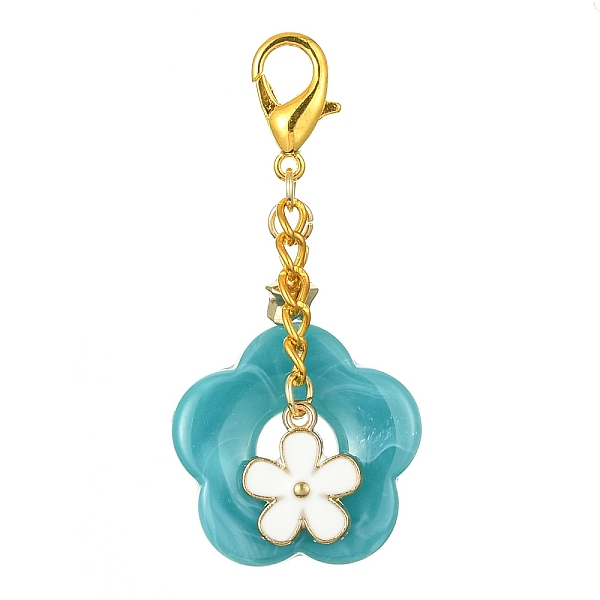 PandaHall Acrylic Flower Pendants Decorations, Alloy Enamel and Alloy Lobster Claw Clasps Charms, Dark Turquoise, 356mm Acrylic Flower
PandaHall Acrylic Flower Pendants Decorations, Alloy Enamel and Alloy Lobster Claw Clasps Charms, Dark Turquoise, 356mm Acrylic Flower
