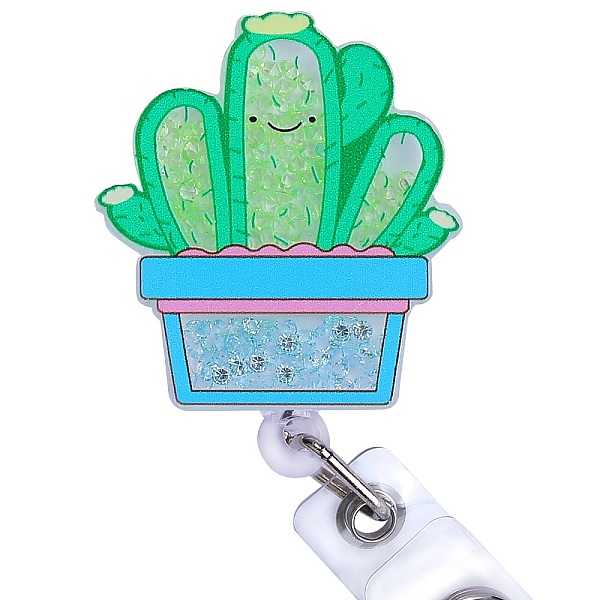PandaHall Rhinestone Quicksand Effect Acrylic & ABS Plastic Badge Reel, Retractable Badge Holder, Deep Sky Blue, 101mm, Cactus: 52x47.5mm...
PandaHall Rhinestone Quicksand Effect Acrylic & ABS Plastic Badge Reel, Retractable Badge Holder, Deep Sky Blue, 101mm, Cactus: 52x47.5mm...
