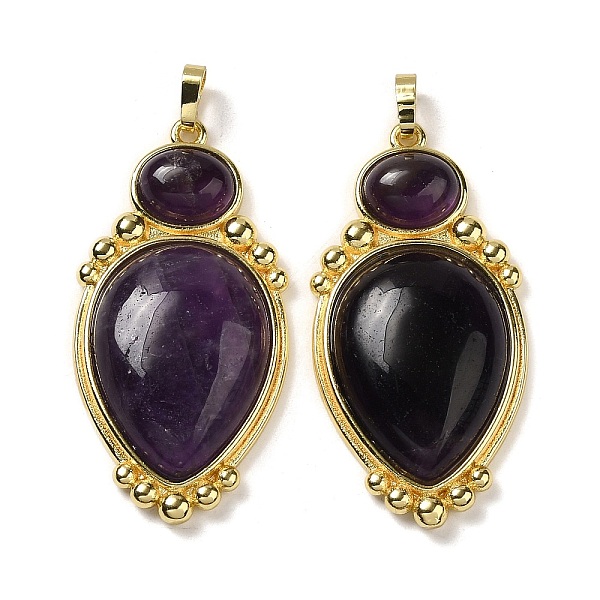 PandaHall Natural Amethyst Pendants, Teardrop Charms with Rack Plating Golden Tone Brass Findings, Cadmium Free & Lead Free, 43.5x22x7.8mm...
PandaHall Natural Amethyst Pendants, Teardrop Charms with Rack Plating Golden Tone Brass Findings, Cadmium Free & Lead Free, 43.5x22x7.8mm...