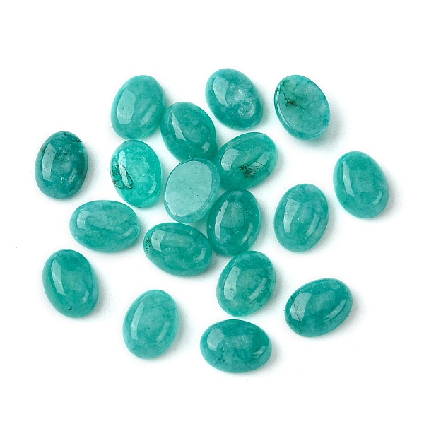 PandaHall Natural White Jade Cabochons, Oval, Dyed, Turquoise Color, 8~8.5x6~6.5x2.5~3.5mm White Jade Oval Green
PandaHall Natural White Jade Cabochons, Oval, Dyed, Turquoise Color, 8~8.5x6~6.5x2.5~3.5mm White Jade Oval Green